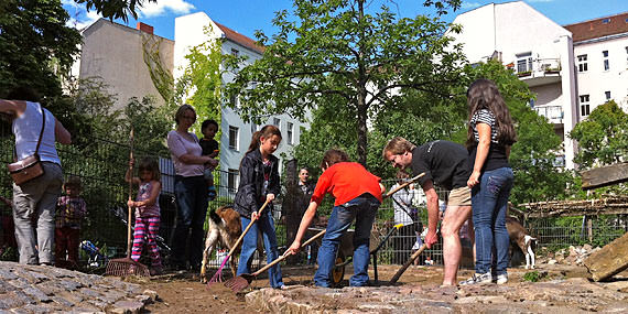 Kiezbewohner beim Aktionstag